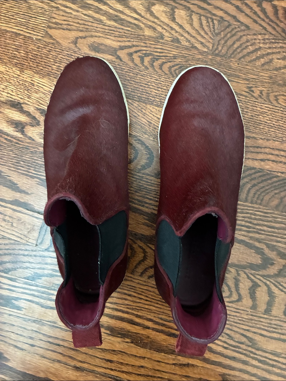 Zara Women’s Slip-On Shoes in Burgundy size 37